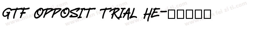 GTF Opposit TRIAL He字体转换